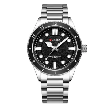 Модные мужские часы с ремешком из нержавеющей стали, Роскошные Кварцевые наручные часы, новинка 2024, деловые повседневные водонепроницаемые часы для мужчин