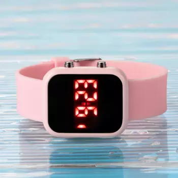 Модные мужские цифровые часы со светодиодным дисплеем, новые женские электронные часы-браслет, розовые, черные водонепроницаемые спортивные наручные часы Orologio uomo