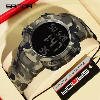 Модные мужские многофункциональные водонепроницаемые часы Sanda в стиле милитари, 2182