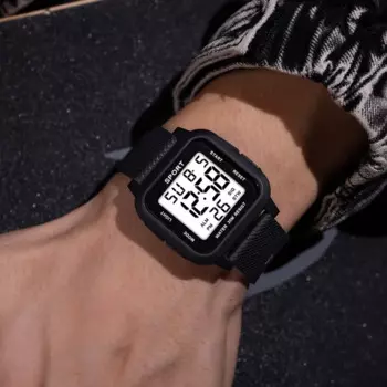Модные мужские уличные квадратные многофункциональные спортивные электронные часы простые 3 бар водонепроницаемые мужские светодиодные цифровые наручные часы Relogios