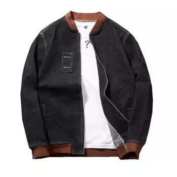 Модные Повседневные хлопковые джинсовые пальто для мужчин весна осень с длинным рукавом Свободные джинсы куртки верхняя одежда w1893