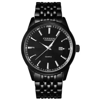 Модные простые и атмосферные Мужские кварцевые часы 2024, Лидер продаж, стильные водонепроницаемые кварцевые часы со стальной полосой