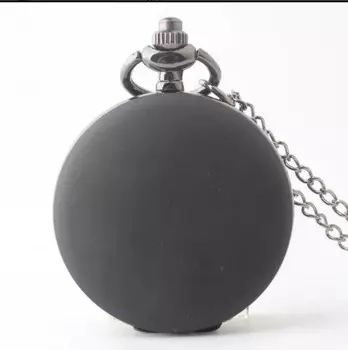 Модные Винтажные очаровательные черные карманные часы в стиле стимпанк для мужчин и женщин ожерелье подвеска цепочка с часами в подарок PN287