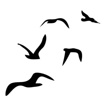 Модные виниловые наклейки для окна «Чайка», 15*13,5 см