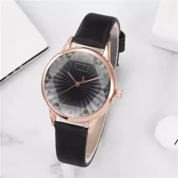 Модные женские повседневные часы с кожаным ремешком, Роскошные Аналоговые кварцевые наручные часы с кристаллами, роскошные женские повседневные часы, женские часы