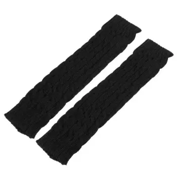 Модные женские зимние теплые носки, Длинные вязаные крючком носки для ног, зимние теплые носки для ног, черные, белые, кофейные