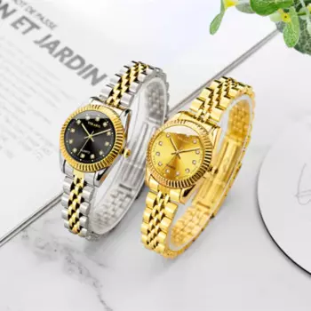 Модные золотые часы, женские часы, роскошные женские часы в деловом стиле, женские часы со стальным ремешком, женские часы