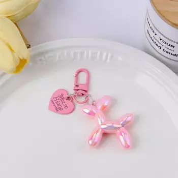 Модный автомобильный брелок в стиле панк Y2K, воздушный шар с собакой, брелок для женщин, сумка, подвеска, ювелирное изделие, брелок для ключей для девочек, брелок для ключей, аксессуары разбира