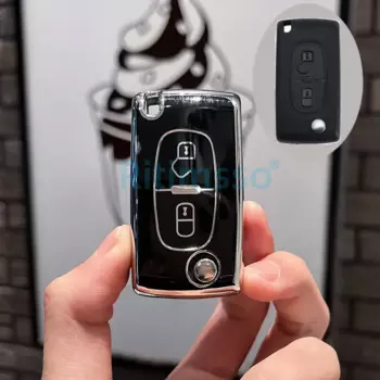 Модный автомобильный флип-чехол из ТПУ для Peugeot 107 207 307 308 407 607 3008 5008 для Citroen Xsara Picasso C5 C6 C8