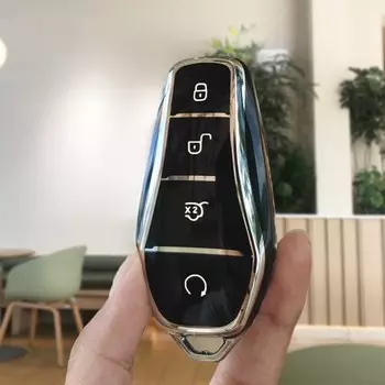 Модный чехол для автомобильного ключа из ТПУ с 4 кнопками для BYD Atto 3 Han EV Dolphin, защитный чехол для пульта дистанционного управления, автомобильные аксессуары