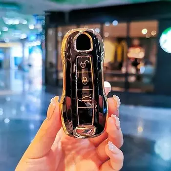 Модный чехол для автомобильного ключа из ТПУ для Porsche Panamera Carman Macann Bobst Cayenne 911 970 981 991 996 92A, аксессуары для ключей