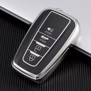 Модный чехол из ТПУ для автомобильного ключа с дистанционным управлением, чехол для ключа для Toyota Corolla Prius Camry брелок для освещения, RAV4, Altis Land Cruiser Prado, без ключа