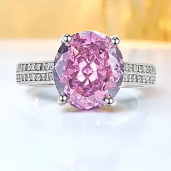 Модный дизайнерский нишевой дизайн, искусственное роскошное серебряное кольцо с высоким содержанием углерода