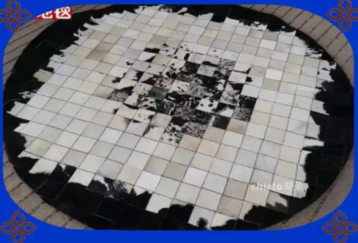 Модный художественный ковер 100% Натуральная Воловья кожа коврик для ванной меняющий цвет