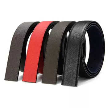Модный и прочный двухсторонний ремень из натуральной кожи, замена для мужского роскошного делового ремня без пряжки