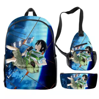 Модный молодежный забавный детский рюкзак из 3 шт./компл., рюкзак с 3D принтом, сумка для книг, рюкзак для ноутбука, рюкзаки, нагрудные сумки, пенал