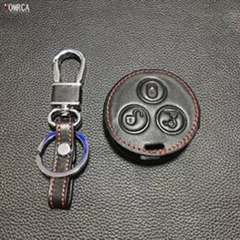 Модный мужской автомобильный брелок из натуральной кожи, чехол-брелок для ключей, кошелек для Mercedes-Benz Smart Fortwo Forfour Roadster, 3 кнопки