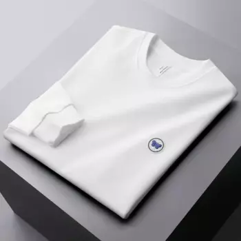 Модный Роскошный свитер с вышивкой бабочки, мужской облегающий свитер с длинным рукавом, Новинка осени, спортивный пуловер с круглым вырезом, Мужская футболка