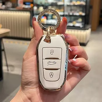 Модный ТПУ чехол для автомобильного ключа для Peugeot 208 308 508 408 2008 5008 Citroen C4 C6 чехол Picasso для DS3 DS4 DS5 3 кнопки