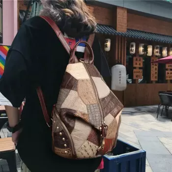 Модный женский рюкзак из натуральной кожи, дорожные сумки для женщин, повседневная сумка на плечо для студентов/подростков, винтажный женский рюкзак