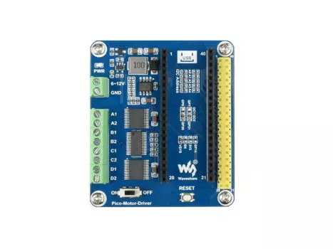 Модуль драйвера электродвигателя постоянного тока Waveshare для Raspberry Pi Pico, приводящий до 4х двигателей постоянного тока, подходит для вождения 2WD или 4WD, управление I2C