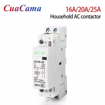 1 шт., Модульная Din-рейка, 16 А/20 А/25 А, 220 В/230 В, Гц, 1NO 1NC 2NO 2NC