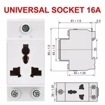 Модульная розетка SUMRET 16А 2/3/4 контакта 250В