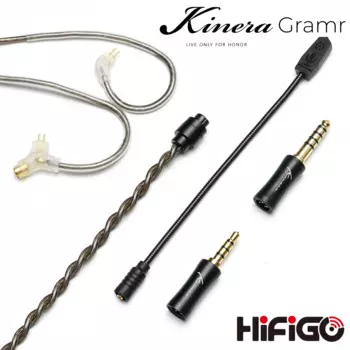 Модульный микрофонный штанга Kinera Gramr, кабель для обновления микрофона для наушников 3,5/4,4 мм OFC, посеребренный, 2-контактный, 0,78 мм/MMCX, разъем 1,5 м