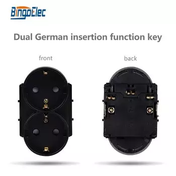 Модуль с двойными розетками европейского стандарта, детали «сделай сам», пластиковые материалы, вставка для настенной розетки европейского стандарта, функциональный ключ для рамы, деталь 86 мм