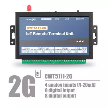 Модуль сбора данных CWT5111 8DI 4AI 8DO Gsm Gprs 4g Wi-Fi Rtu модем поддержка приложения M2M