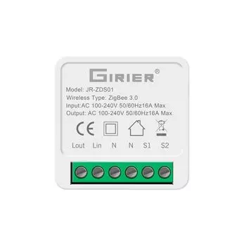 Модуль умного переключателя GIRIER Tuya ZigBee 16A