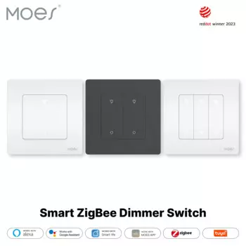 MOES Star Ring ZigBee Умный диммер 1-3 Gang