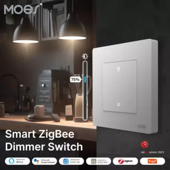 MOES Star Ring Series ZigBee умный диммер 1-3 Gang