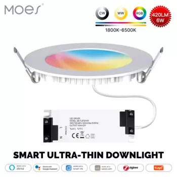 MOES ZigBee RGB Умная потолочная лампа 6Вт