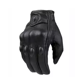 MOGEBIKE летние винтажные кожаные мотоциклетные перчатки мужские черные износостойкие Guantes сенсорный экран противоскользящие ретро мотоциклетные перчатки Luvas