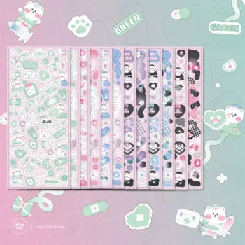 MOHAMM блестящие наклейки с котами