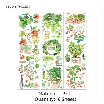 MOHAMM наклейки цветы зелёные для скрапбукинга