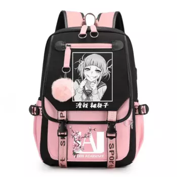Мой аниме мультфильм Himiko Toga Bookbag для мальчиков и девочек розовый рюкзак Boku No Hero Academia дорожный рюкзак для ноутбука