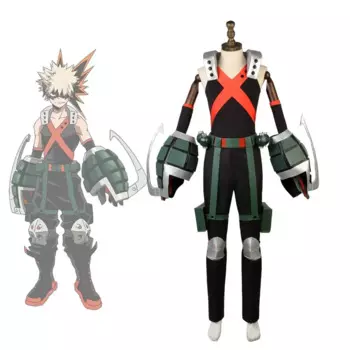 Мой герой Академия Katsuki Bakugo Косплей Костюм с армией Реквизит полный комплект боку нет героев Академия костюм кацуки для косплея Косплей