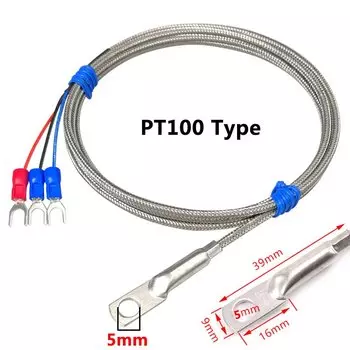 Мойка с отверстиями 5 мм, термопара типа K/PT100, датчик температуры, зонд 1-10 м, кабель для промышленного датчика температуры 0 ~ 600 °C