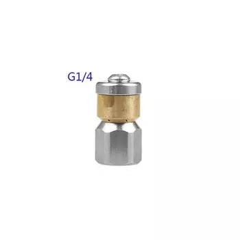 Мойка высокого давления из нержавеющей стали G1/4 G3/8 и аксессуар Bsp 1/4 G3/8 Вход 3, насадка Шланг Металлическая насадка Вращающаяся канализационная насадка