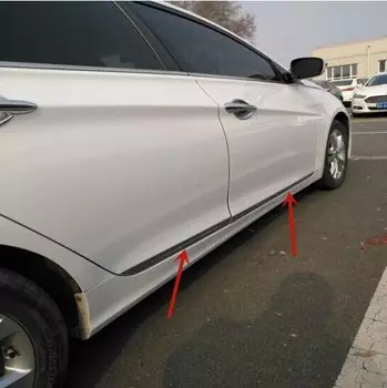 Молдинги из нержавеющей стали для боковых дверей Hyundai Sonata MK8 2011-2014, 4 шт.