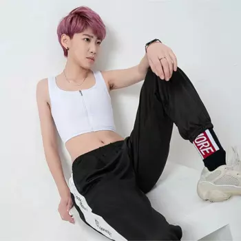 Молнии короткий корсет Tomboy Топы Нижнее белье Les дышащий Shaper Корсет укрепление никаких следов плюс Размеры груди Binder жилет