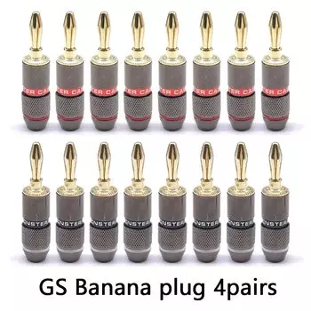 Monster Banana Plug 24K Золотые Вилки для Динамиков