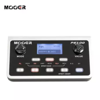 MOOER PE100 педаль для гитарных эффектов, многофункциональная гитарная педаль, поддержка гитарных частей, аксессуары, бас-барабан, педаль с задержкой