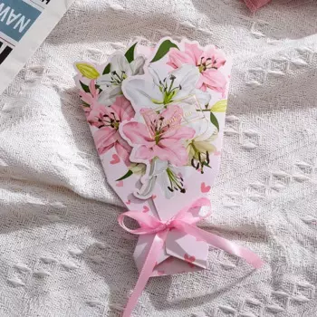 MOONBIFFY 3D Букет Поздравительная Открытка