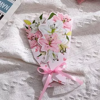 MOONBIFFY 3D цветочный букет открытка