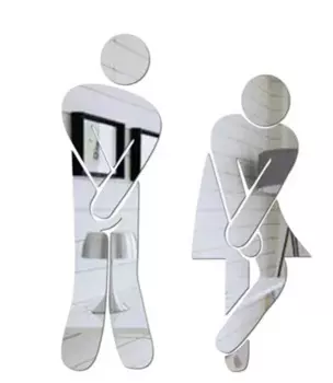 MOONBIFFY 3D Зеркальная наклейка на стену WOMAN&MAN