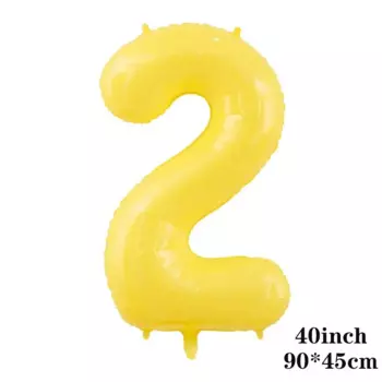 MOONBIFFY 40 дюймов желтый тематический шар с цифрами