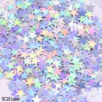 MOONBIFFY Акриловые звездочки конфетти 6/10 мм
